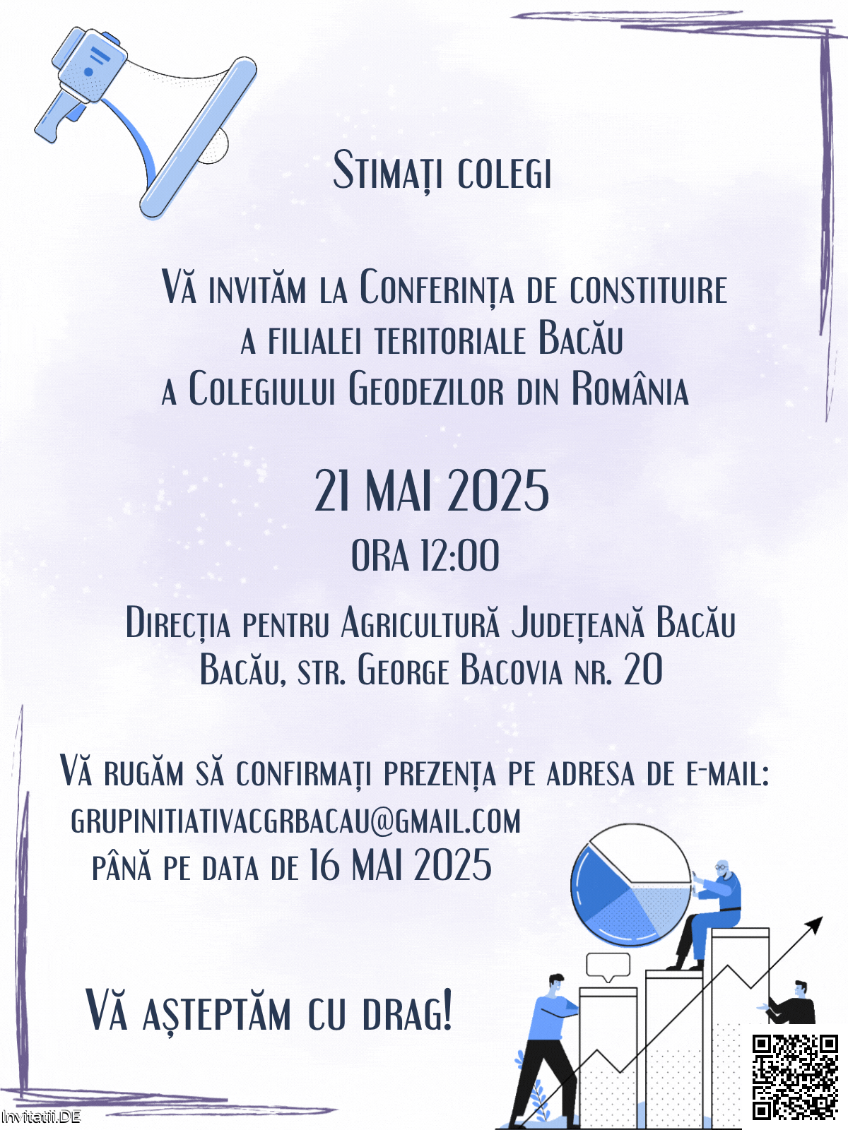 Invitație conferința de constituire Bacău