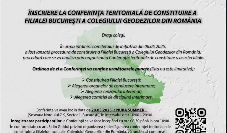 Invitație conferința de constituire București