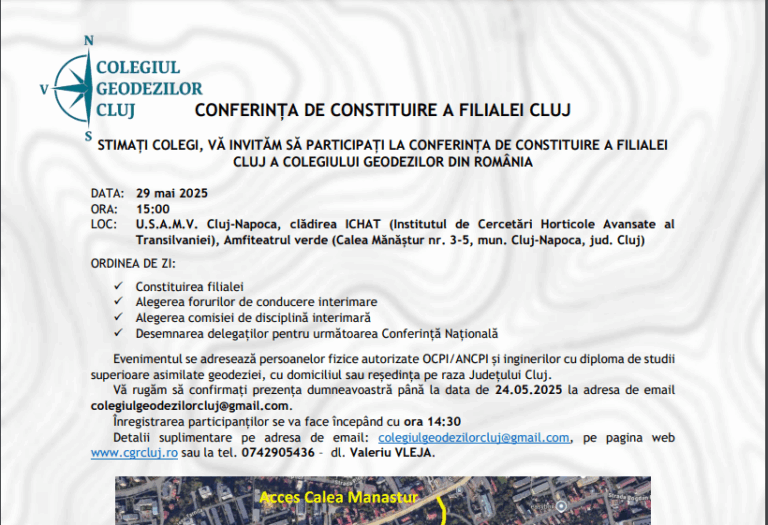 Invitație conferința de constituire Cluj