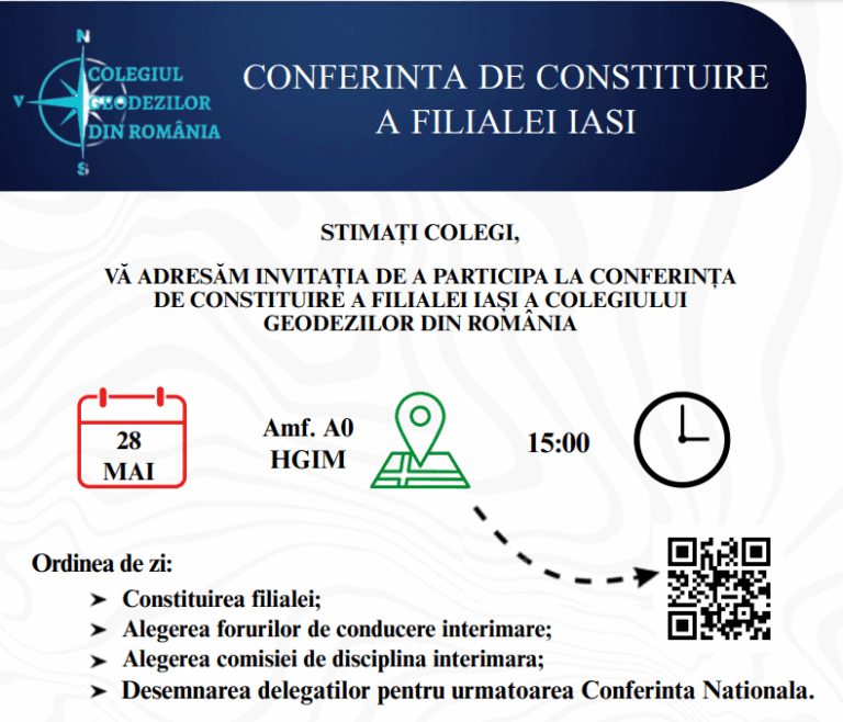 Invitație conferința de constituire Iași