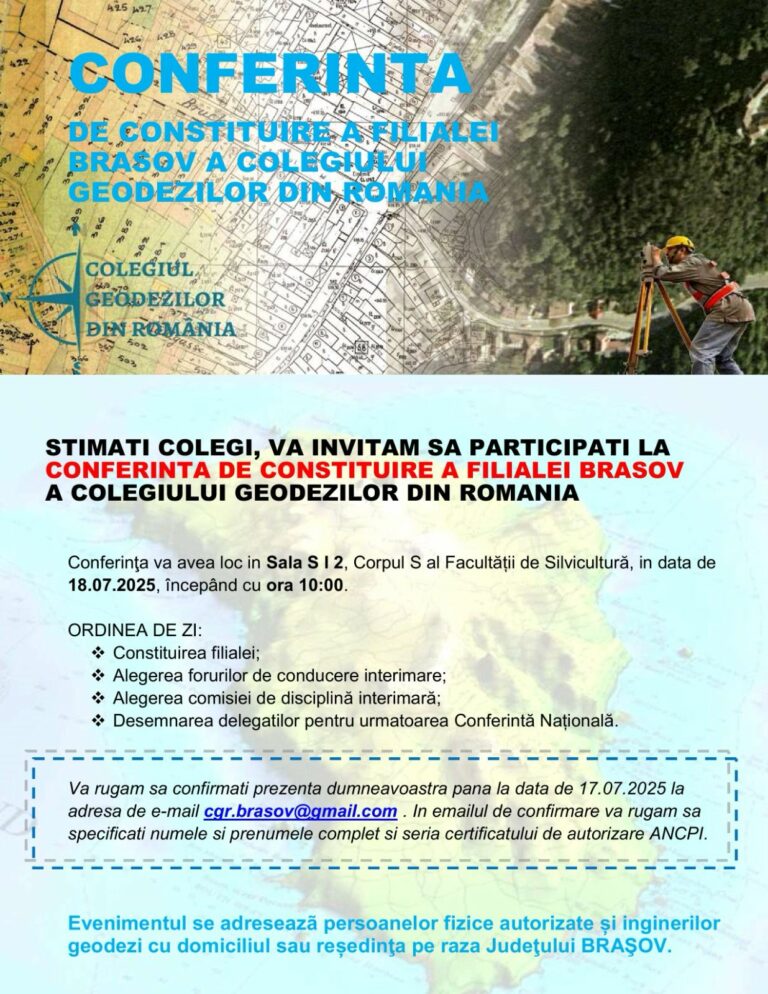 Invitație conferința de constituire Brașov